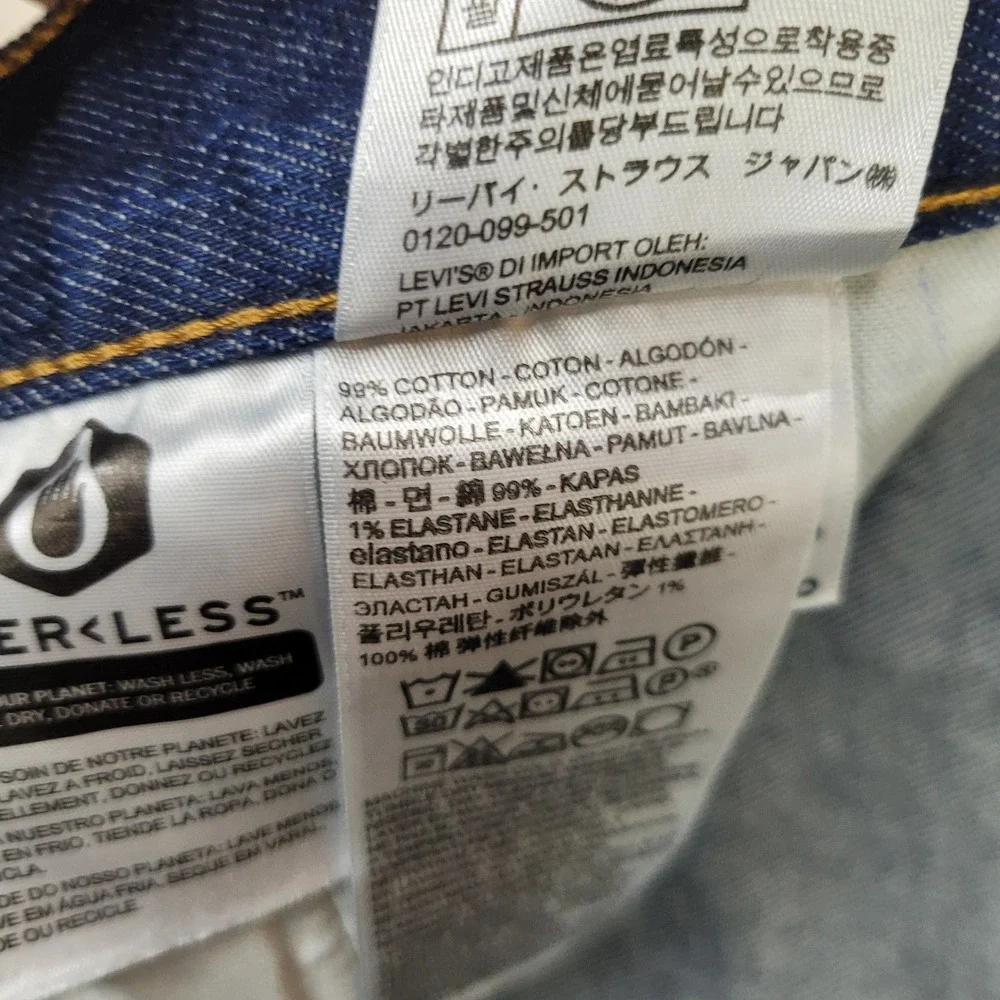 NEW Levis 501 BUTTON FLY Original Mens 38x34 Straight Dark Wash Denim Blue Jeans